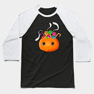 Cute Halloween Pumpkin Baseball T-Shirt